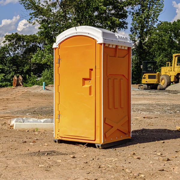 how often are the portable restrooms cleaned and serviced during a rental period in Ellington